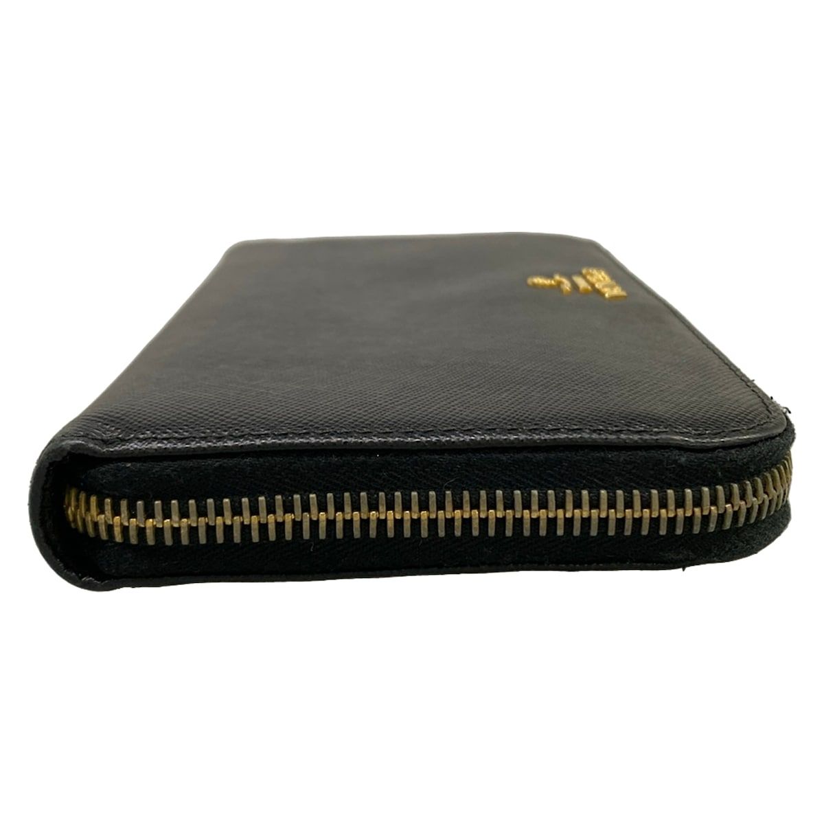 Prada Wallet Black Zip Around Leather — view 8