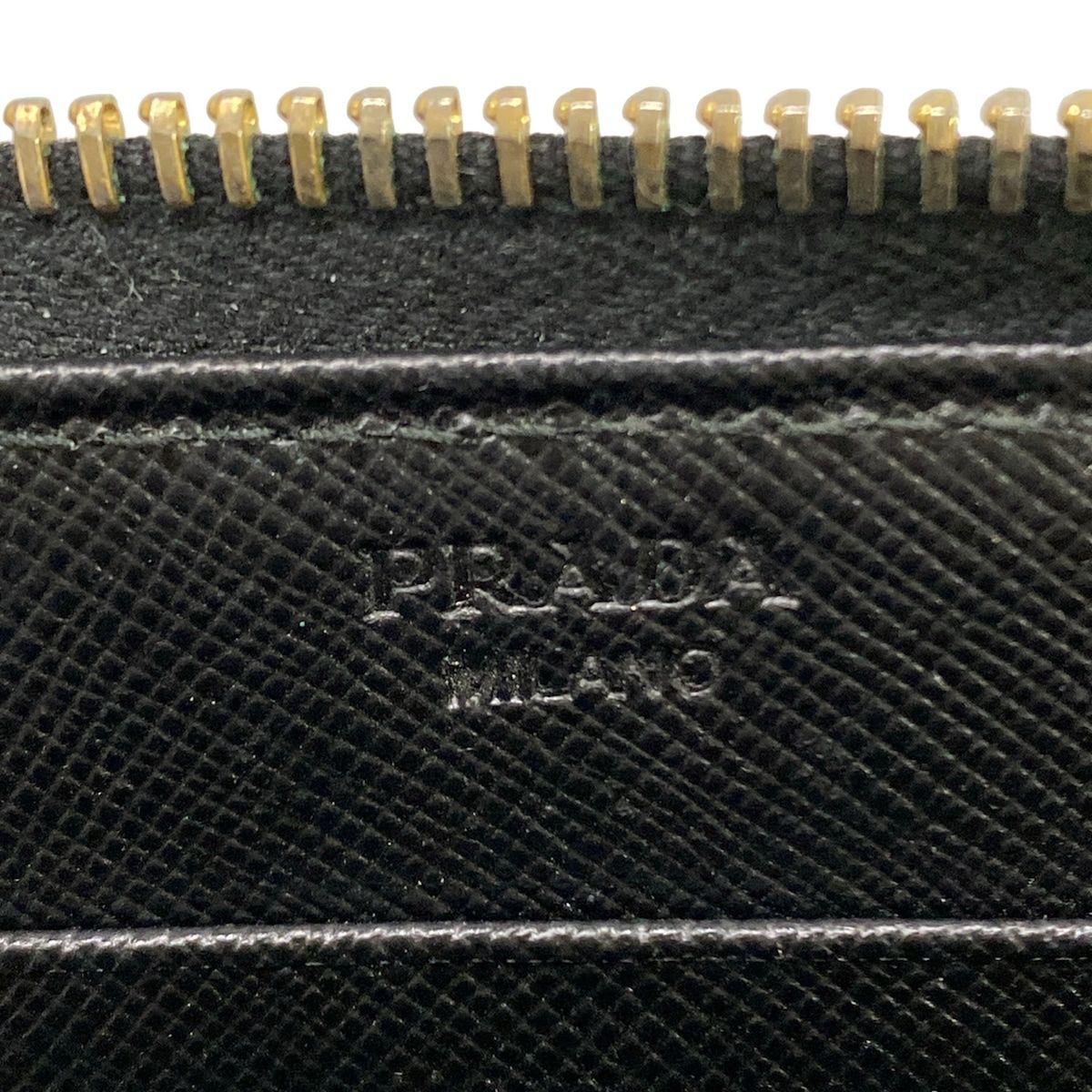 Prada Wallet Black Zip Around Leather — view 5
