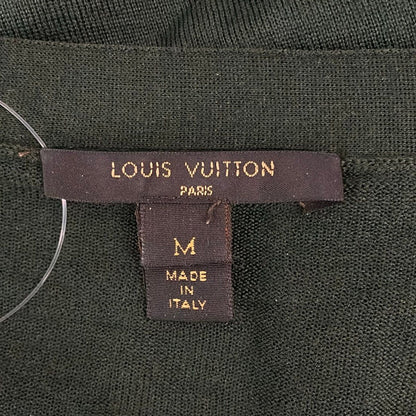 Louis Vuitton Cardigan M Khaki Black Gold Button Wool Cashmere — view 3