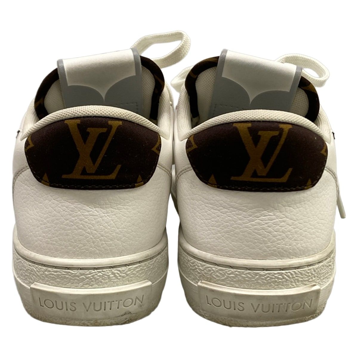 Louis Vuitton Sneakers Charlie Line White Dark Brown Black Low Cut Leather — view 6