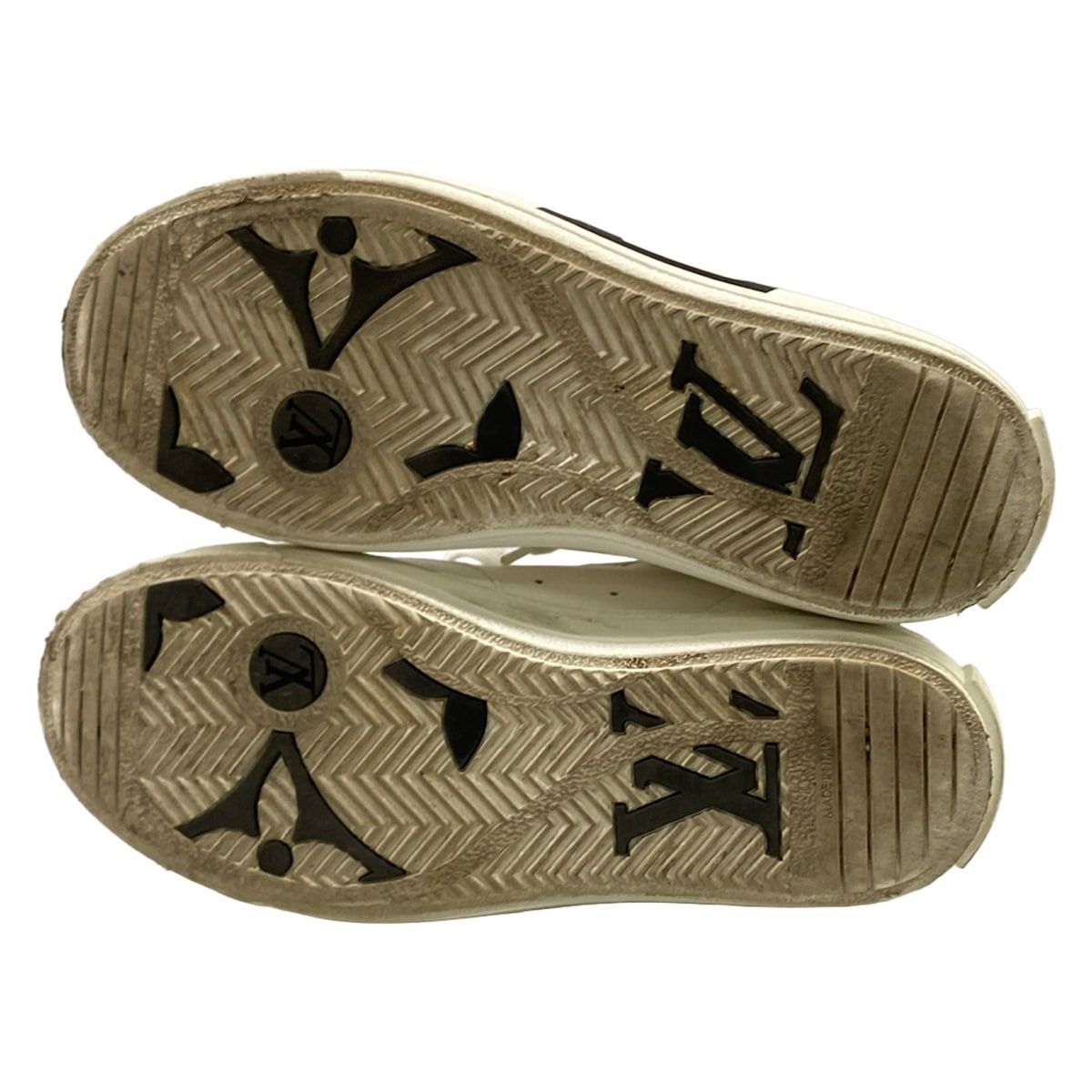 Louis Vuitton Sneakers Charlie Line White Dark Brown Black Low Cut Leather — view 8