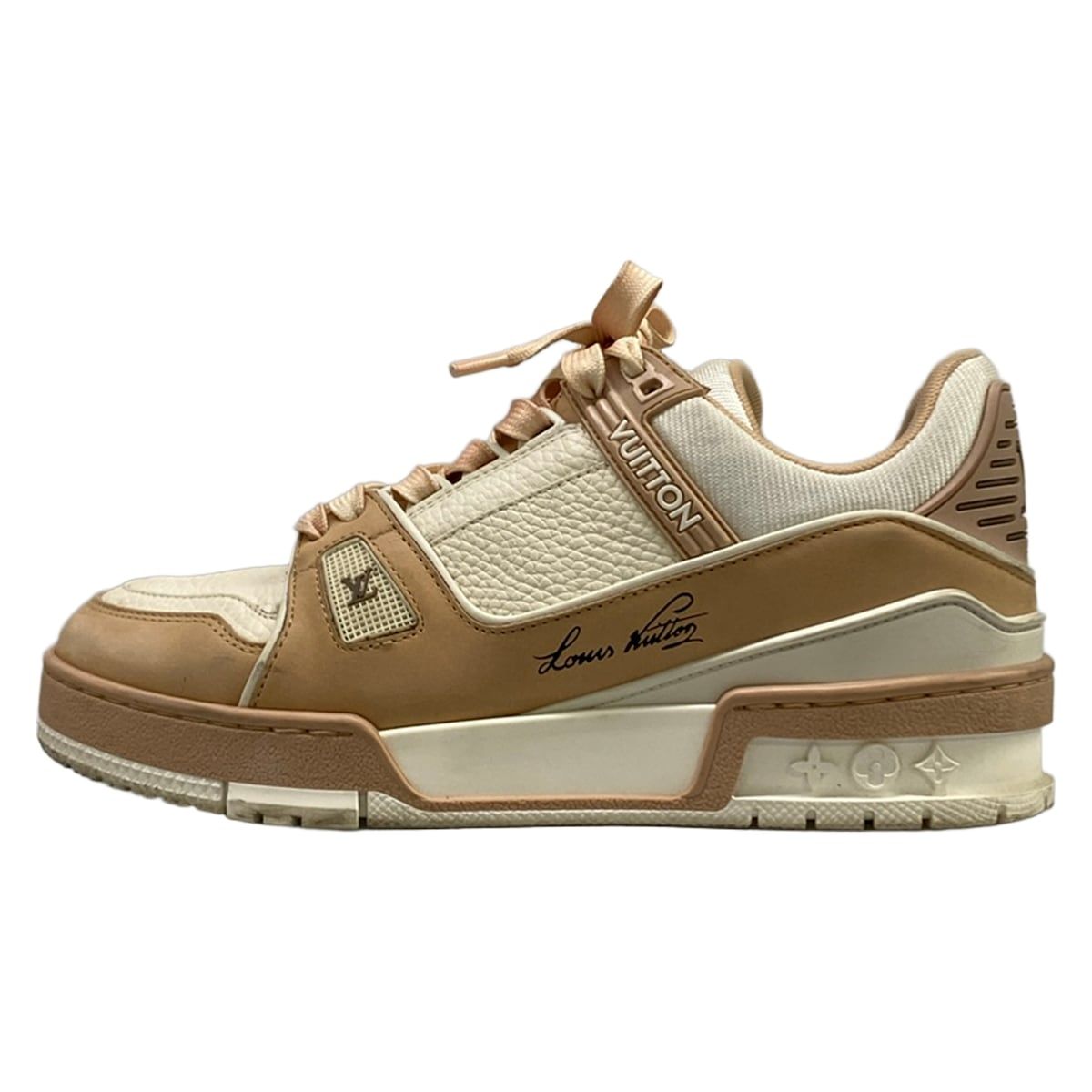 Louis Vuitton Sneakers 36.5 LV Trainer White Pink Leather