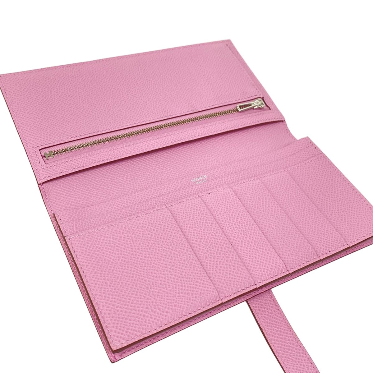 Hermes Wallet Bearn Souffle Mauve Sylvestre Pink — view 3