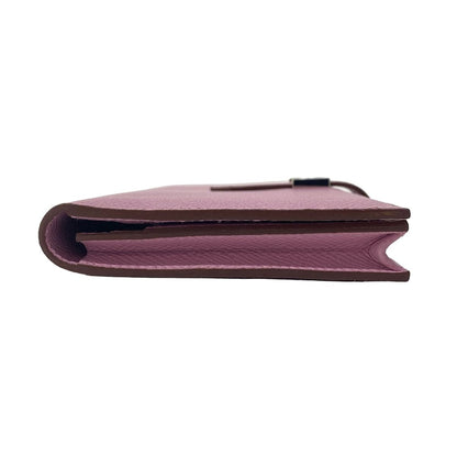 Hermes Wallet Bearn Souffle Mauve Sylvestre Pink — view 9