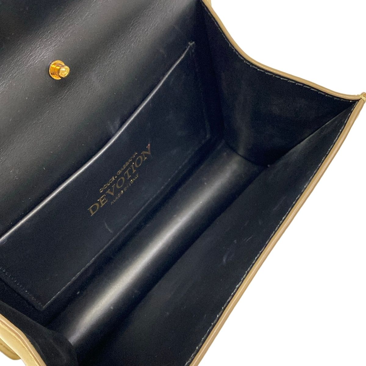 Dolce & Gabbana Handbag Devotion Gold Leather — view 7