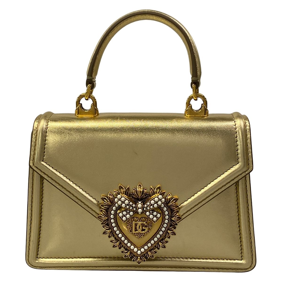 Dolce & Gabbana Handbag Devotion Gold Leather