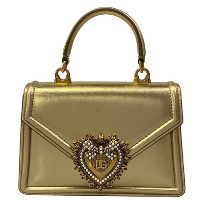 Dolce & Gabbana Handbag Devotion Gold Leather