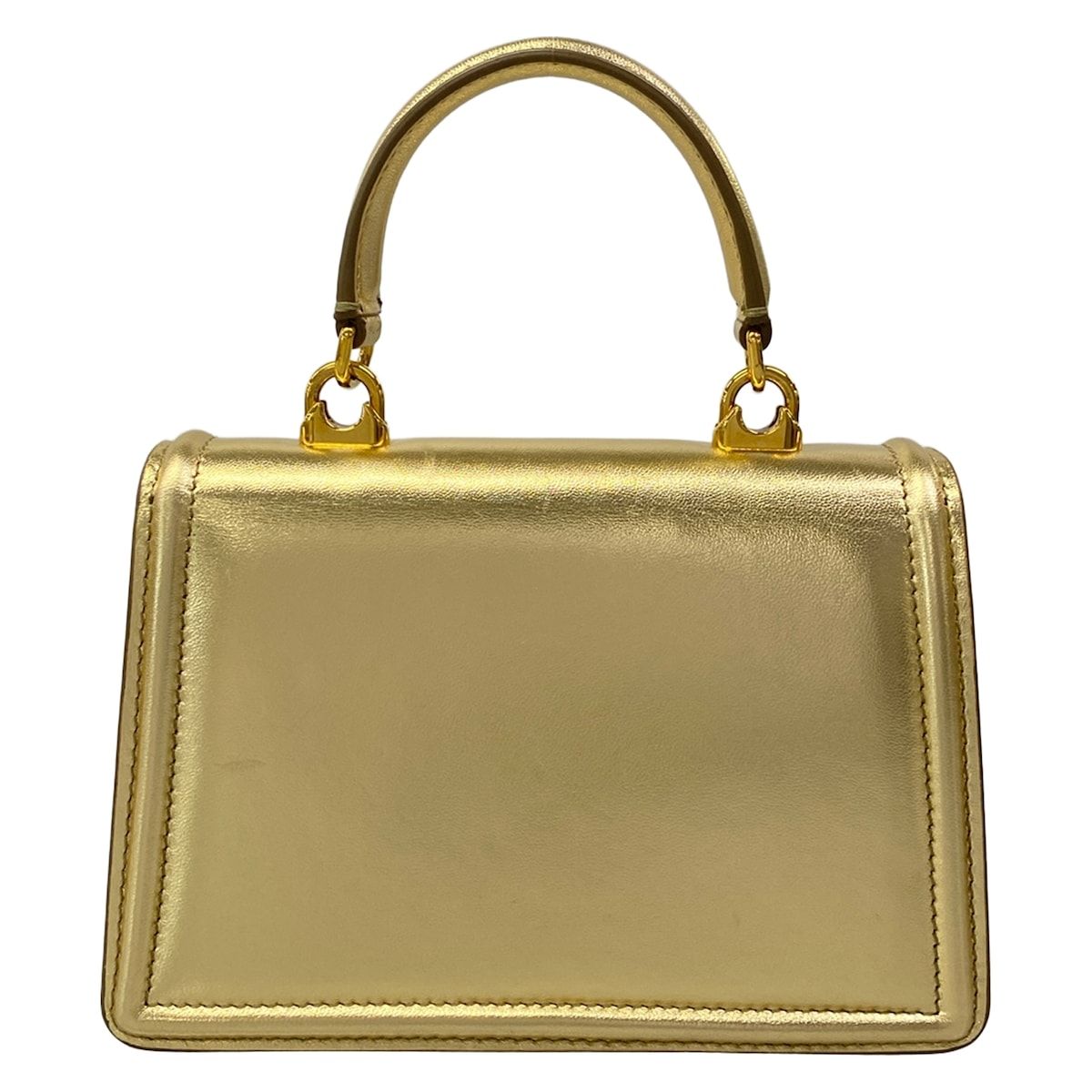 Dolce & Gabbana Handbag Devotion Gold Leather — view 3