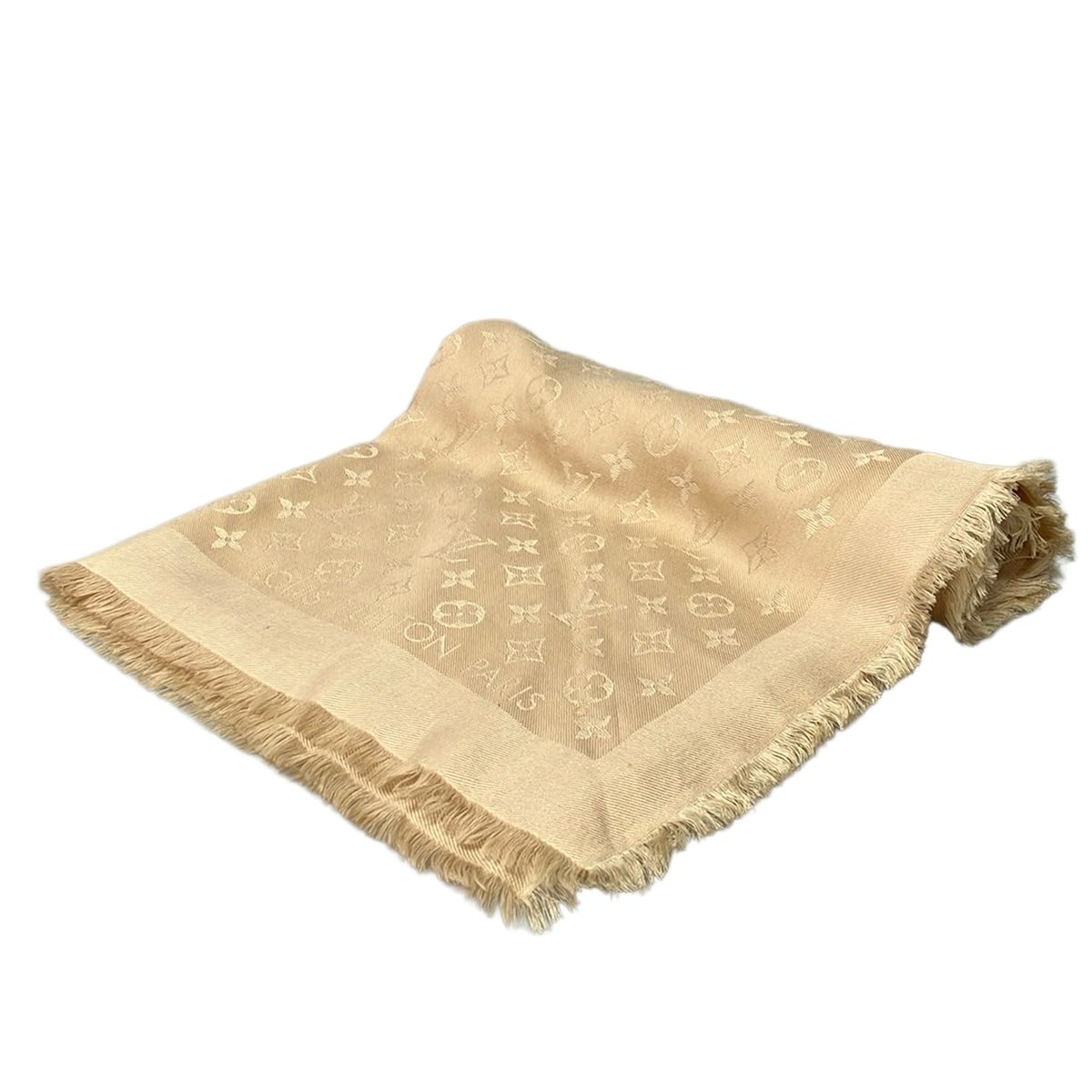 Louis Vuitton Shawl Monogram Dune Wool Silk Scarf
