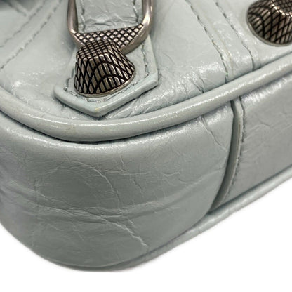 Balenciaga Shoulder Bag le Cagole XS Light Blue Leather — view 6