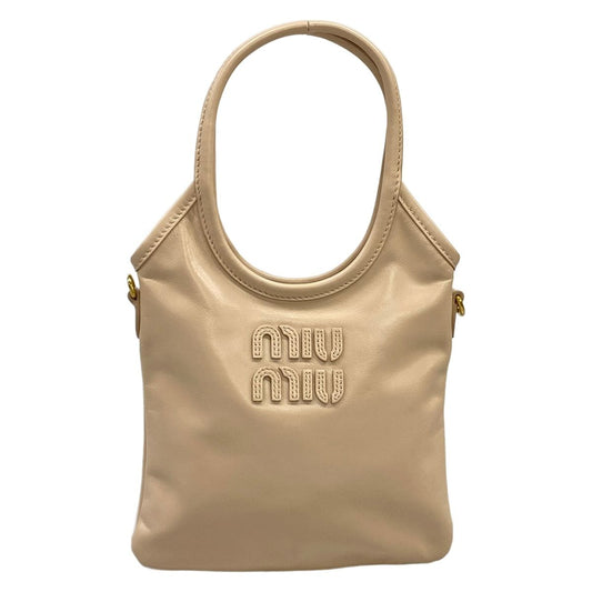 Miu Miu Tote Ivy Beige Leather
