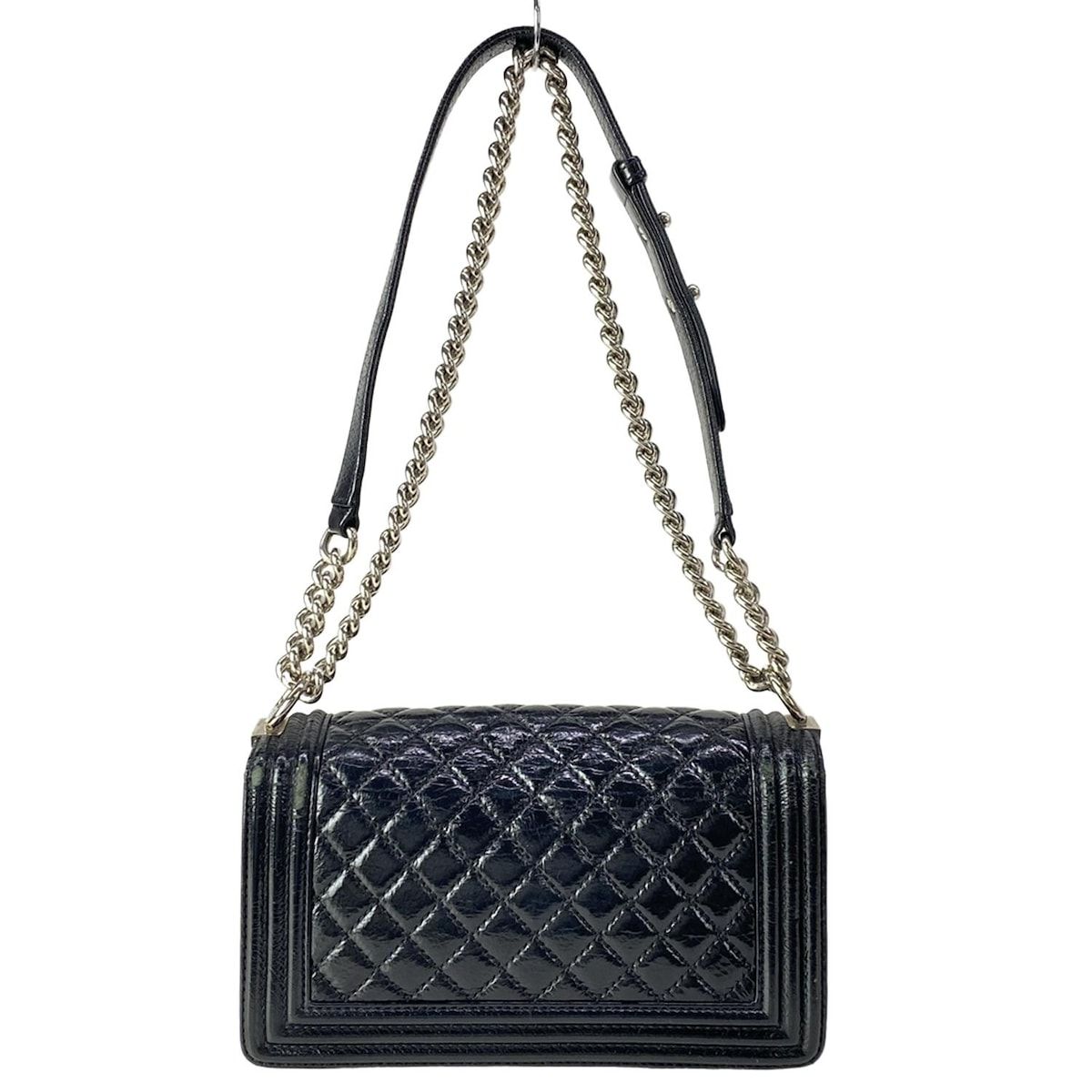 Chanel Shoulder Bag 25 Black Chain Silver — view 3