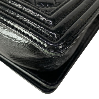 Chanel Shoulder Bag 25 Black Chain Silver — view 8