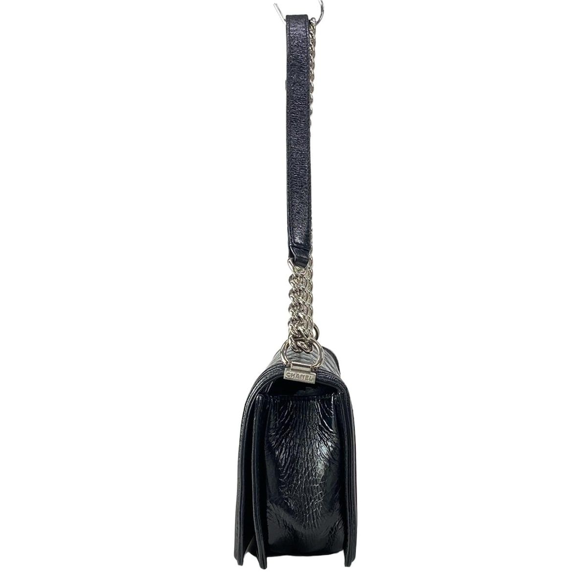 Chanel Shoulder Bag 25 Black Chain Silver — view 4