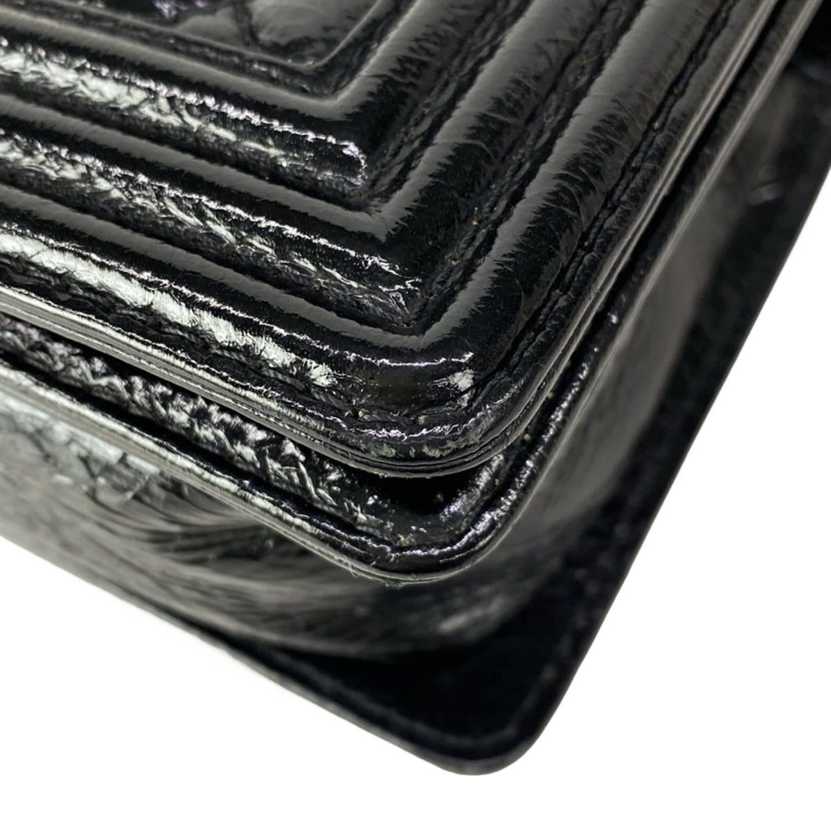 Chanel Shoulder Bag 25 Black Chain Silver — view 6