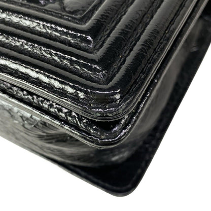 Chanel Shoulder Bag 25 Black Chain Silver — view 6