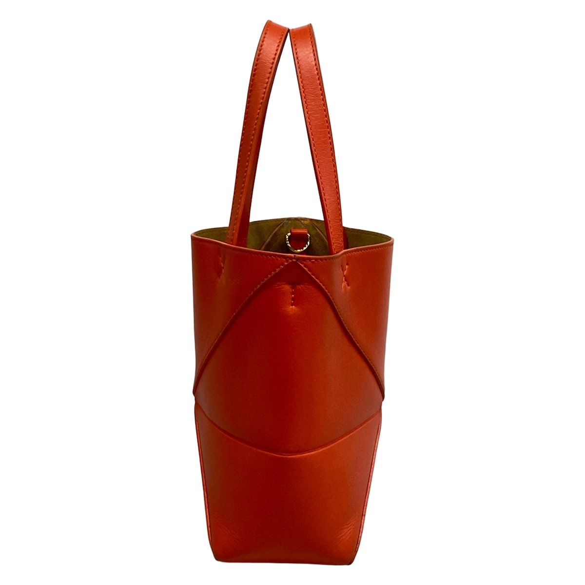 Loewe Tote Puzzle Fold Mini Orange Folding Leather — view 4