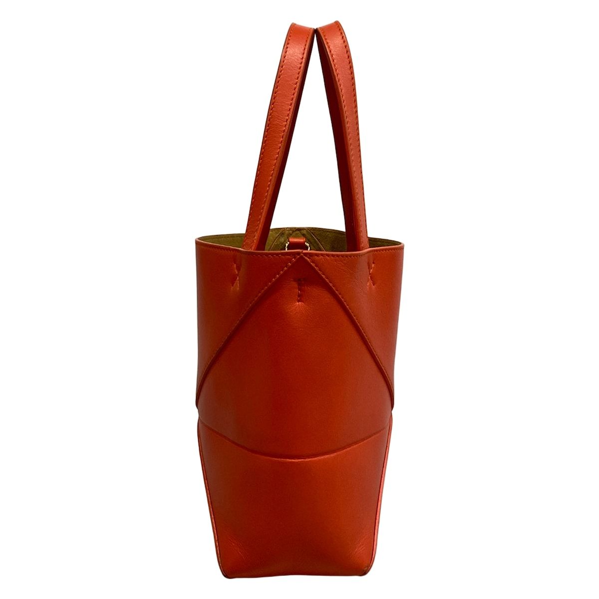 Loewe Tote Puzzle Fold Mini Orange Folding Leather — view 2