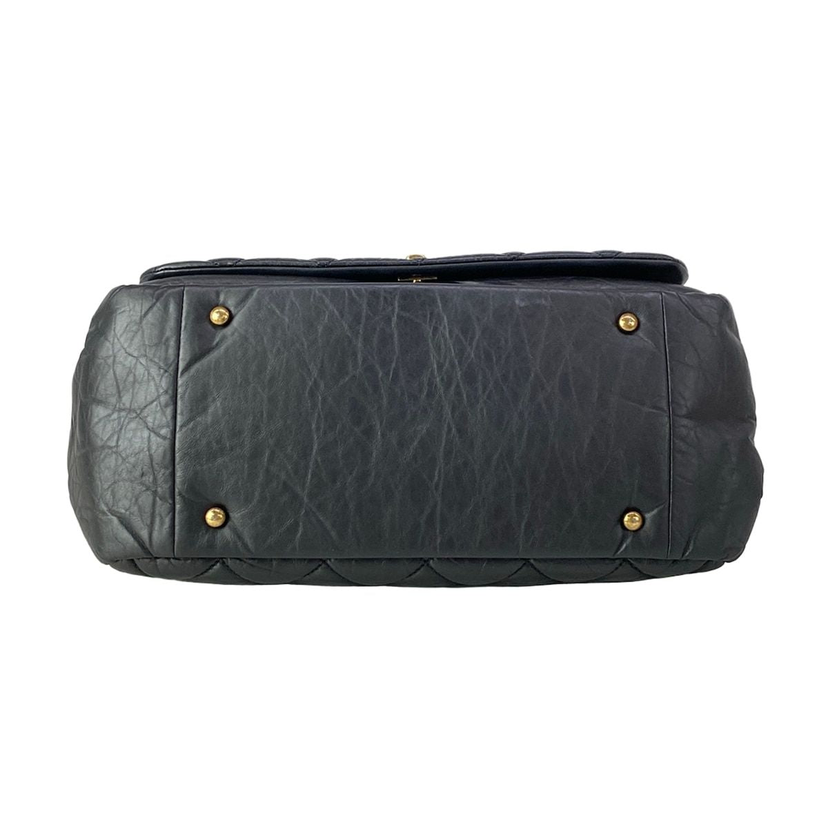 Chanel Shoulder Bag Quilted Black 2-Way Vintage Gold — view 5