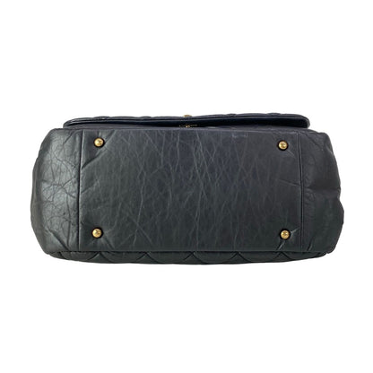 Chanel Shoulder Bag Quilted Black 2-Way Vintage Gold — view 5