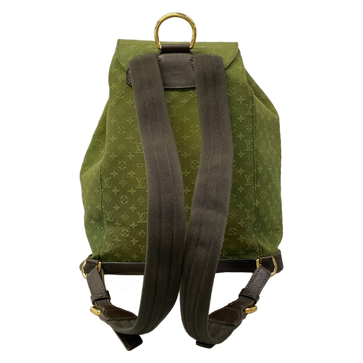 Louis Vuitton Backpack Monogram Mini Montsouris Khaki Leather — view 3