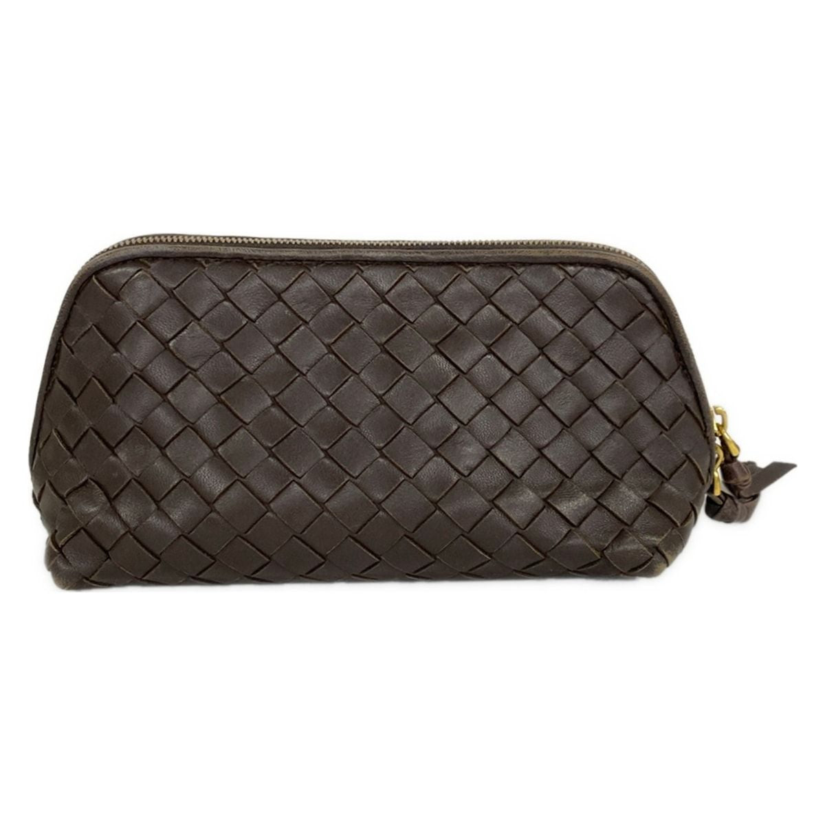 Bottega Veneta Pouch Intrecciato Brown Leather