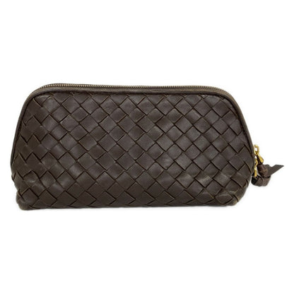 Bottega Veneta Pouch Intrecciato Brown Leather