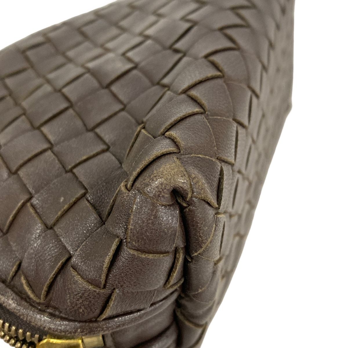 Bottega Veneta Pouch Intrecciato Brown Leather — view 6