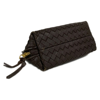 Bottega Veneta Pouch Intrecciato Brown Leather — view 3