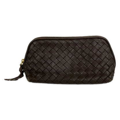 Bottega Veneta Pouch Intrecciato Brown Leather — view 2