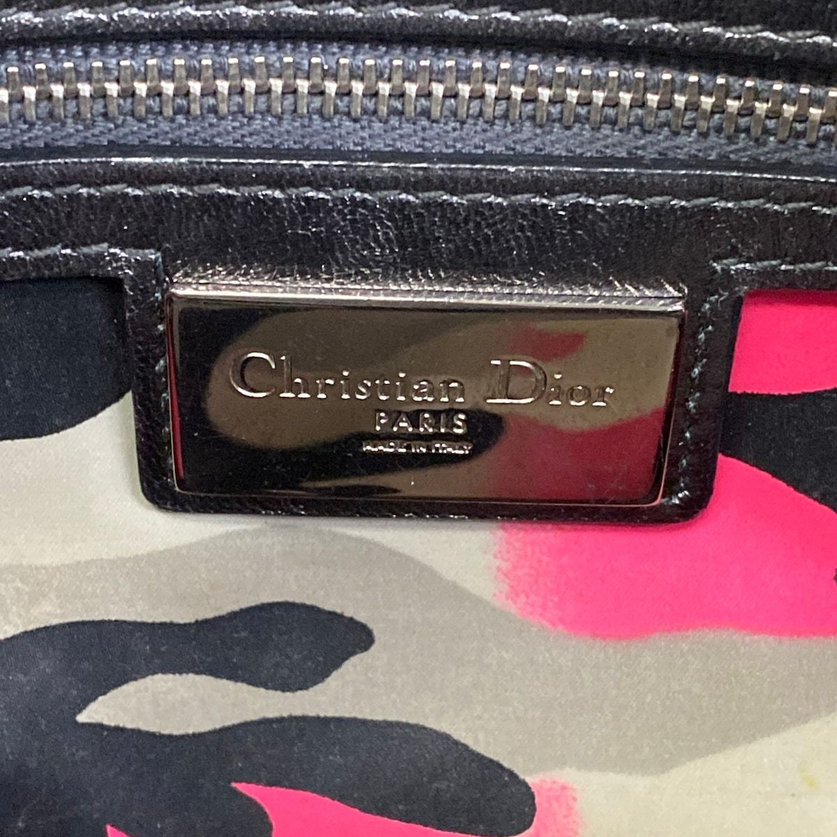 Dior Handbag Lady Midi Silver Red Anthem Lyle Collaboration Leather — view 9