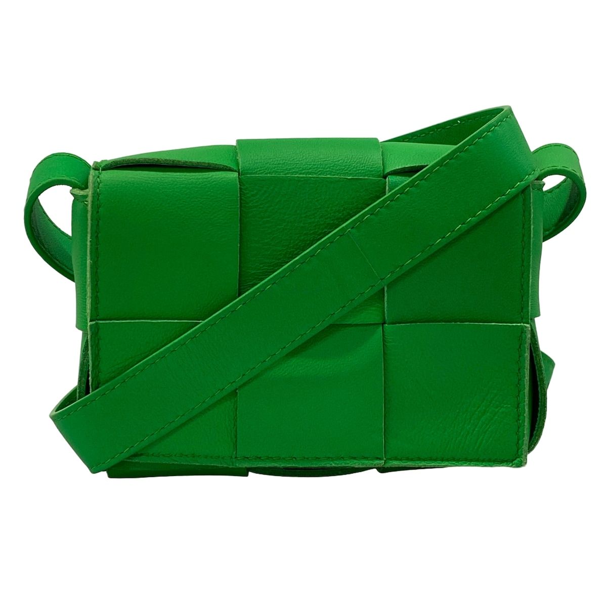 Bottega Veneta Shoulder Bag Candy Cassette Green Leather