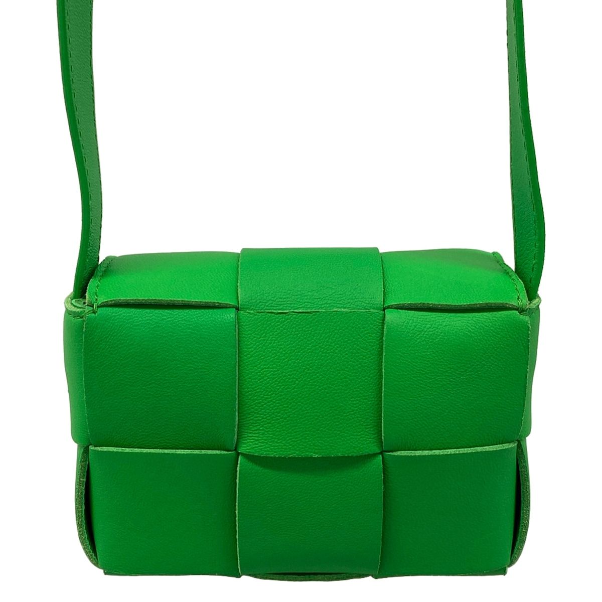 Bottega Veneta Shoulder Bag Candy Cassette Green Leather — view 3