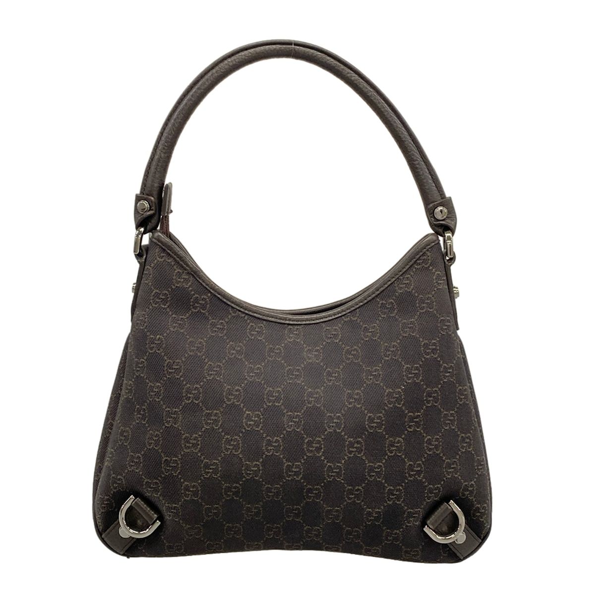 Gucci Shoulder Bag Abbey Dark Brown Beige Leather — view 3