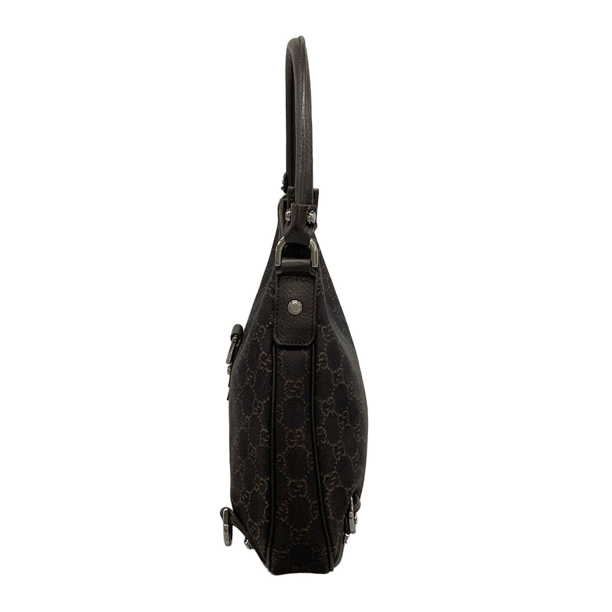 Gucci Shoulder Bag Abbey Dark Brown Beige Leather — view 4