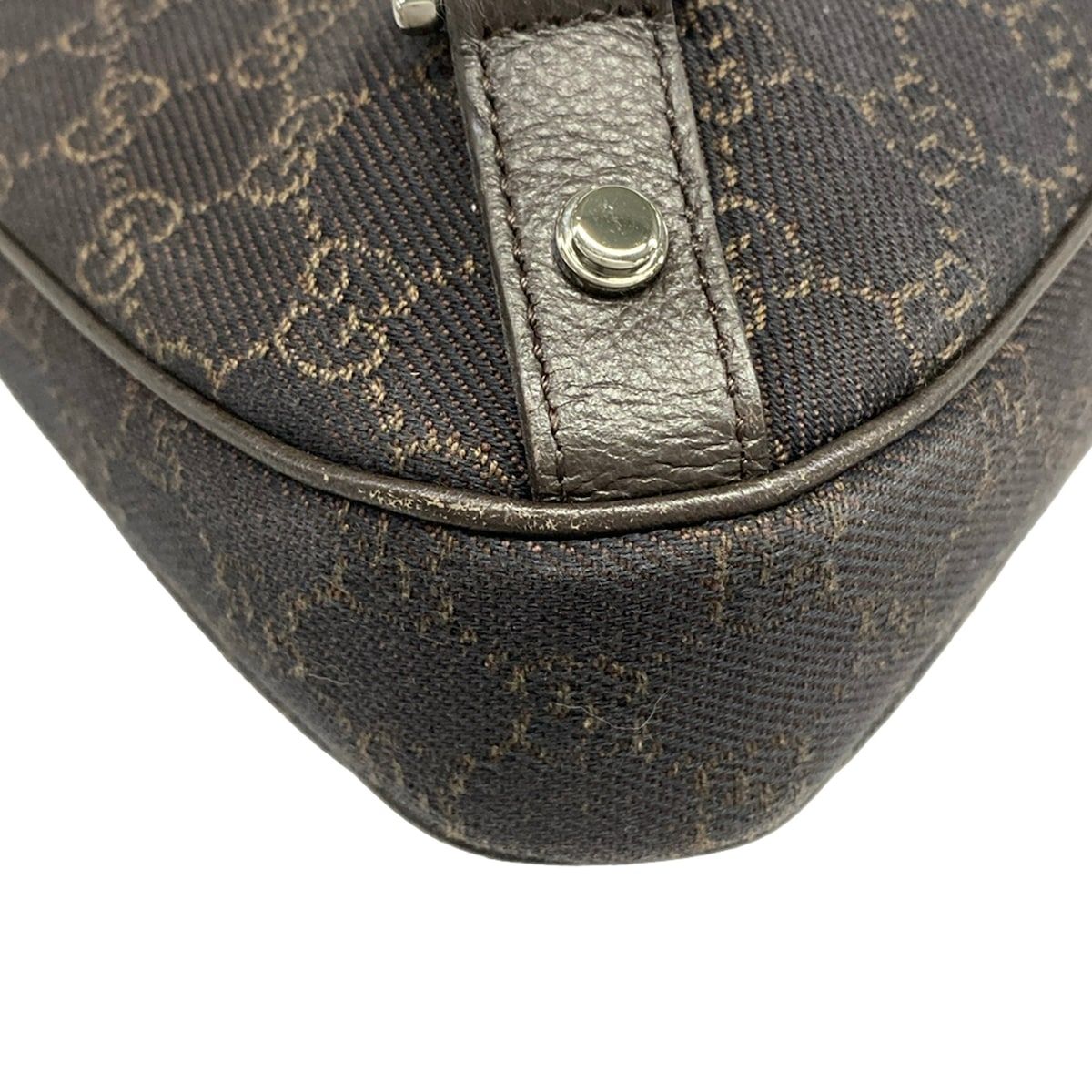 Gucci Shoulder Bag Abbey Dark Brown Beige Leather — view 6