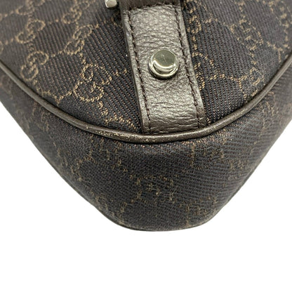 Gucci Shoulder Bag Abbey Dark Brown Beige Leather — view 6