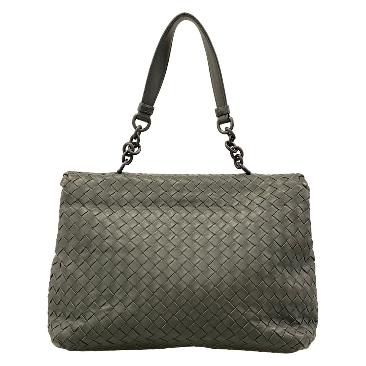 Bottega Veneta Handbag Intrecciato Gray Leather — view 3