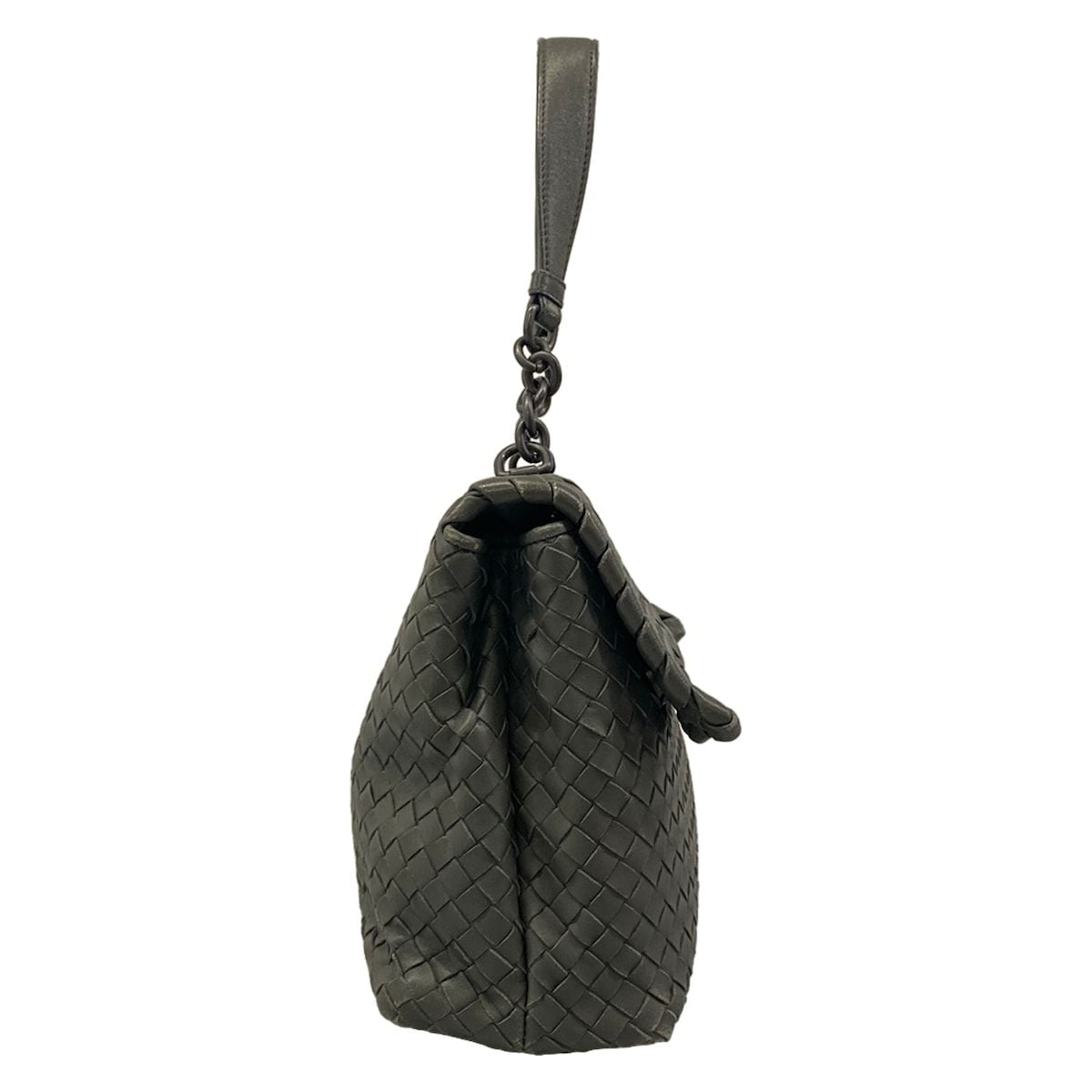 Bottega Veneta Handbag Intrecciato Gray Leather — view 2