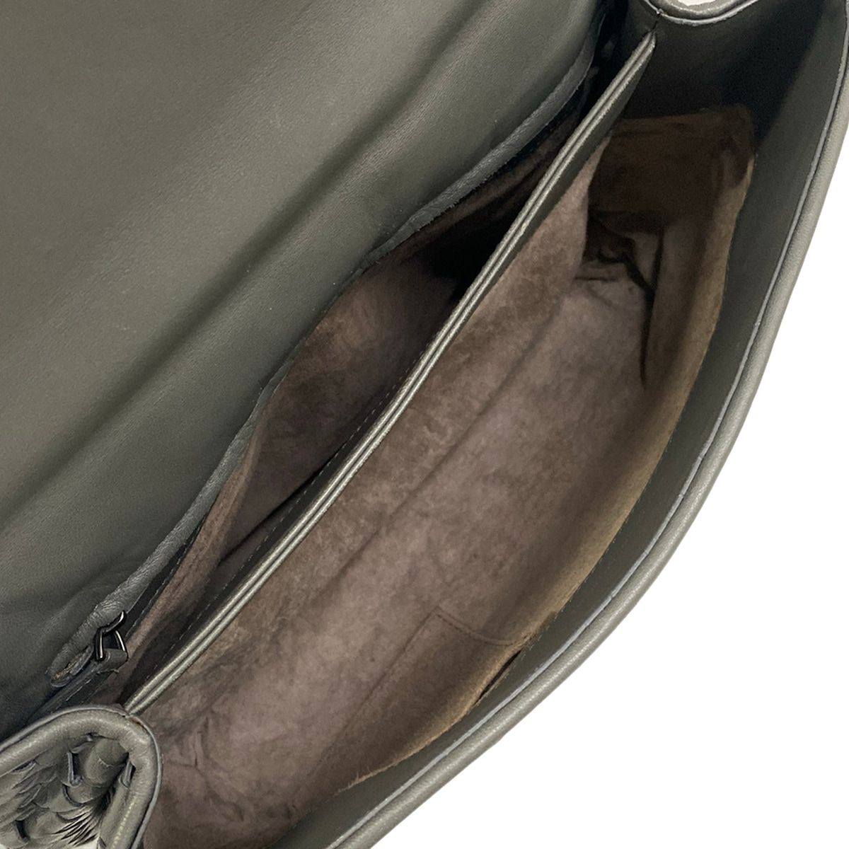 Bottega Veneta Handbag Intrecciato Gray Leather — view 7