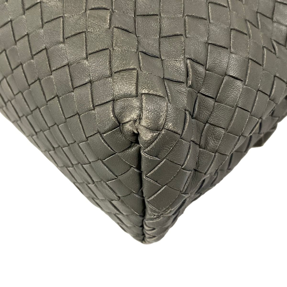 Bottega Veneta Handbag Intrecciato Gray Leather — view 6