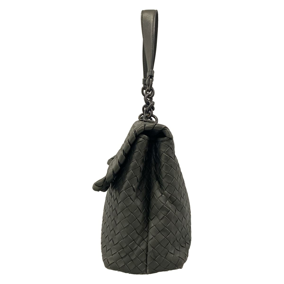 Bottega Veneta Handbag Intrecciato Gray Leather — view 4