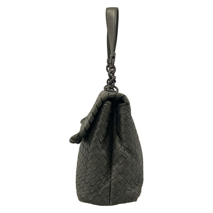 Bottega Veneta Handbag Intrecciato Gray Leather — view 4