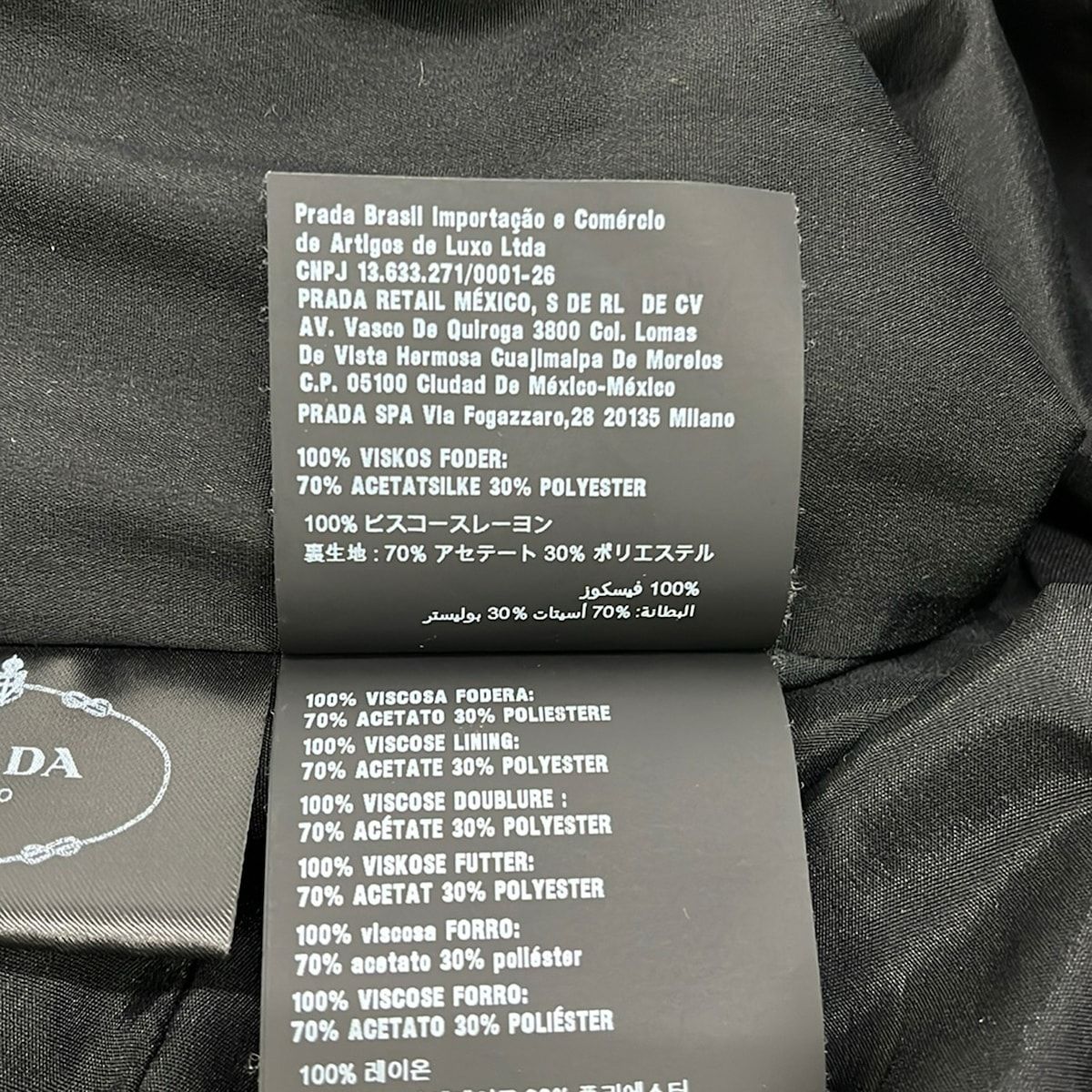 Prada Dress 40 M Black Long Sleeve Knee Length — view 5