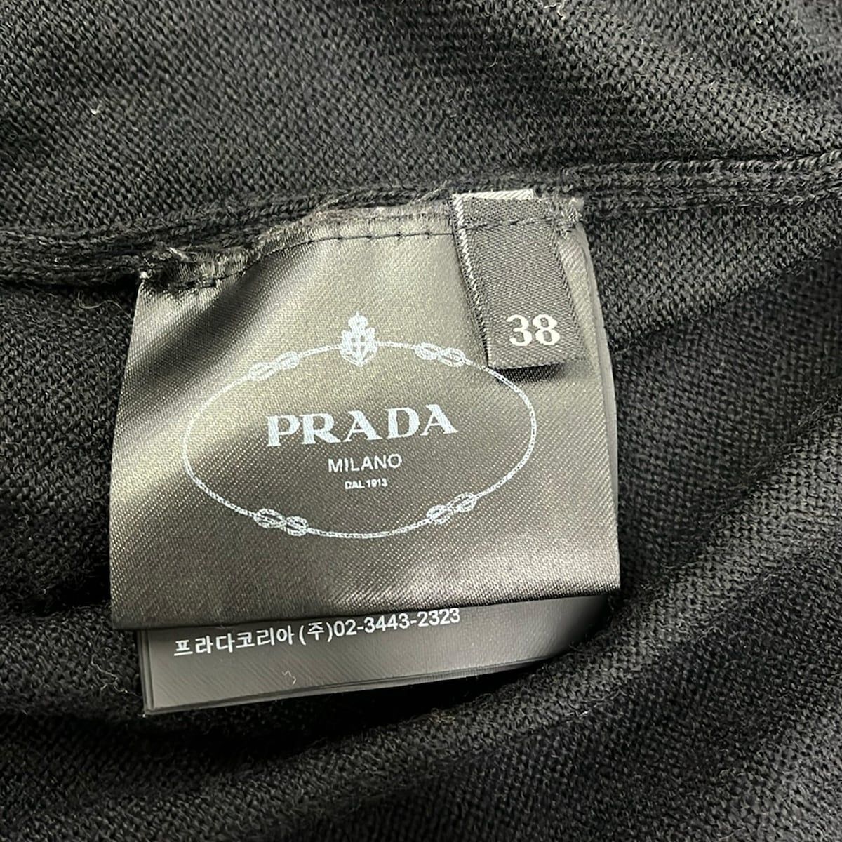 Prada Cardigan 38 Black Long Sleeve — view 5