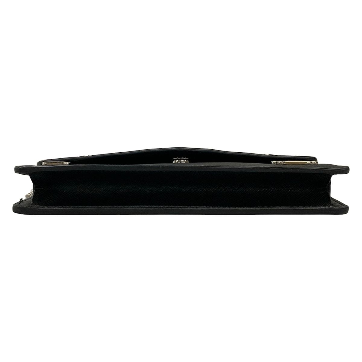 Prada Shoulder Bag Black Chain Leather — view 5