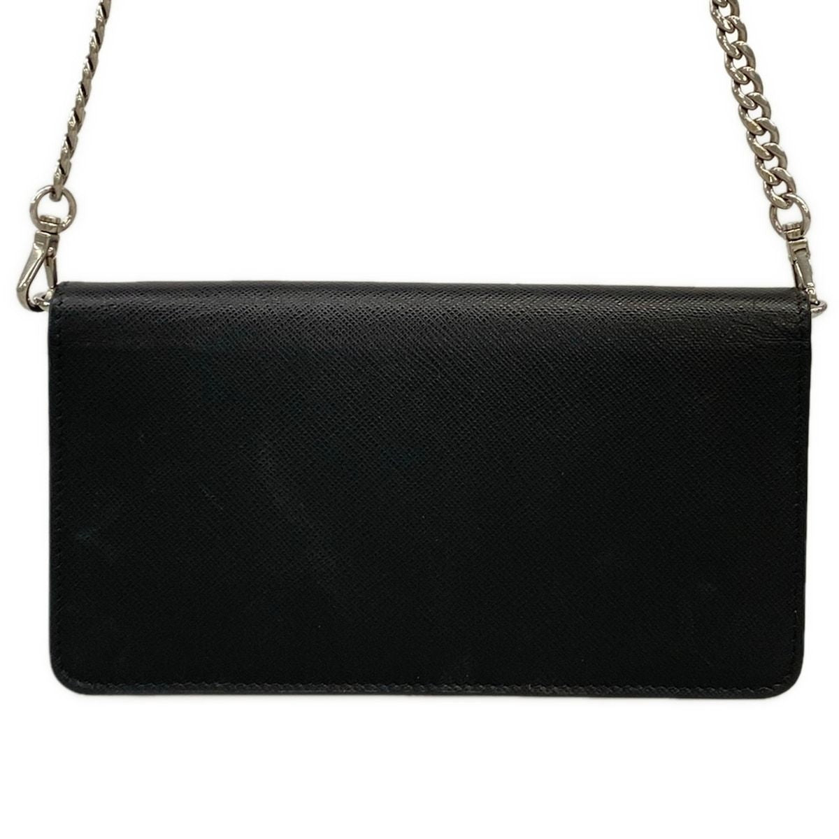 Prada Shoulder Bag Black Chain Leather — view 3