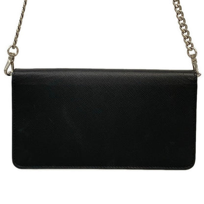 Prada Shoulder Bag Black Chain Leather — view 3