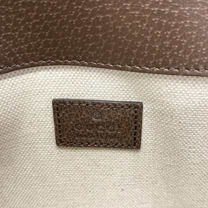 Gucci Waist Pouch Ophidia Small Belt Bag Beige Dark Brown Red Leather — view 9