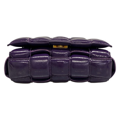 Bottega Veneta Shoulder Bag Padded Cassette Purple Leather — view 5